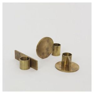 Porte-bougie chauffe-plat en métal martelé ensemble de bols diya tasse ambiance décor laiton look cuivre or rustique votif style katori pour la maison - Product Image 1