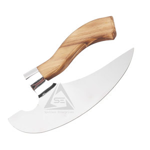 Private Label Best Selling Professional Pizza Cutting <b>Axe</b> <b>Wood</b> Stainless Steel Blade Customizable High Quality Latest Design - Product Image 1