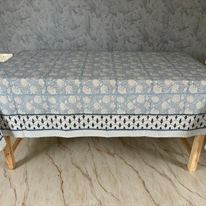 Indian Handmade Cotton <b>Table</b> Cloth Beautiful Hand Block Printed Cotton <b>Table</b> <b>Cover</b> for Wedding <b>Table</b> Cloth for Sale - Product Image 1