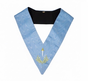 Collier de protection intérieur Maçonnique, Régalia d'Officier, Broderie Machine, Rite Français, avec Perles - Product Image 5