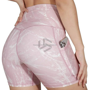 Pantalones Cortos de Yoga para Mujer, Ligeros, de Secado Rápido, Cintura Alta, Transpirables y Teñidos, Talla Adulto - Product Image 2