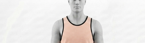 Men's <b>Peach</b> Mesh Tank <b>Top</b> Crew Neck Short Breathable Regular Fit All Seasons Solid Color 100% Polyester Soccer Apparel Front - Product Image 4