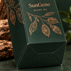 Caja de Embalaje Personalizada SunGene para Botellas de Aceite para Barba con Fondo de Cierre Automático - Product Image 3
