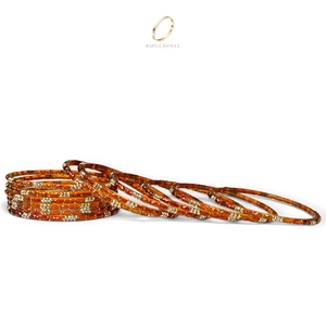 Collection Export : Bracelets en Verre Décoratifs Goutte de Pluie Cachemiri pour Femme, Plaqué Or, Zircon, pour Mariage, Importateurs de Mode - Product Image 5