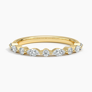 Éternité sertie de diamants captivants, alternant des coupes marquise et rondes LR - Product Image 1