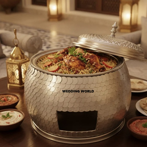 Nouvelle Arrivée : Plat de Service Métallique Rond Design pour Aliments Chauds – Vente en Gros de Nouveaux Plats Chauds Métalliques - Product Image 3