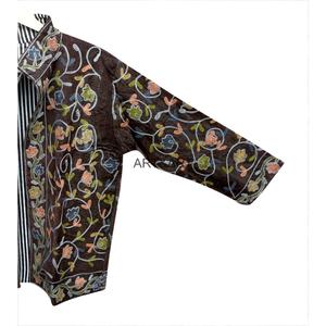 Women's Elegant Style Embroidered Floral <b>Corduroy</b> Full Sleeve <b>Jacket</b> O-Neck Outerwear Handmade Cotton Cotrise Fabric Button - Product Image 2