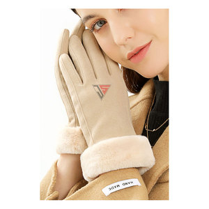 Fashion Womens Car <b>Driving</b> <b>Gloves</b> Good Cotton Fleece <b>Gloves</b> Women For Winter With Fur Lining - Product Image 2