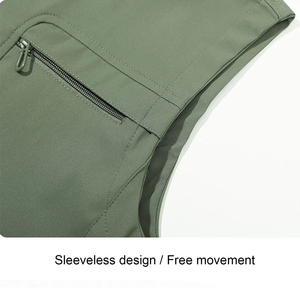 Chaleco Softshell sin Mangas para Hombre, a la Moda, con Cierre Completo, Cortavientos, para Golf, Viajes, Senderismo, con Estilo Único - Product Image 3