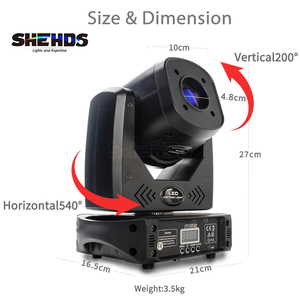 SHEHDS 80W Stage Gobo <b>Light</b> 3 Face Prism <b>LED</b> Moving Head <b>Light</b> for dramas magic show <b>bar</b> club wedding - Product Image 2