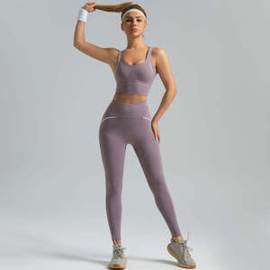 Summer Yoga Set Fitness Sportswear Women Two Pieces Sports Fitness Yoga Gym Workout Bra and Leggings Set - Product Image 1