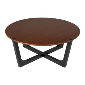 Tavolino da Caffè in Legno Massello di ACACIA Colore Marrone e Nero - Product Image 5