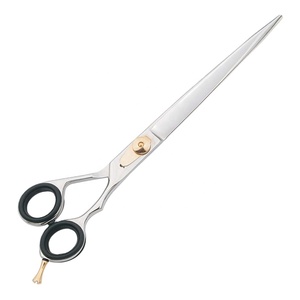 Pet Grooming <b>Shears</b> Fixed Finger Rest & Adjustable Screw (Finger Inserts) Japanese Steel Pet Hair Grooming Scissor Mirror Finish - Product Image 1