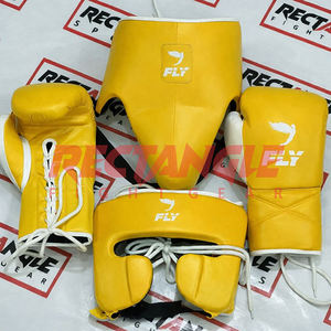 Conjuntos de equipo de boxeo con logotipo personalizado, hechos de cuero genuino de vaca, conjuntos de boxeo de cuero genuino, protector de cabeza y ingle, conjunto de boxeo - Product Image 3