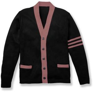 Cardigan tricoté confortable à col en V pour homme, design personnalisé, motifs universitaires pour fraternités et sororités, hiver - Product Image 3