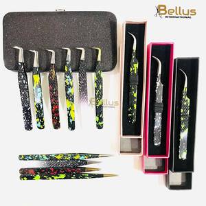Wholesale Volume Lash Tweezers 45° 90° Color Coated Stainless Steel OEM ODM - Product Image 3