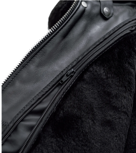 Chaqueta de Aviador Personalizada OEM para Hombre, de Cuero Genuino, con Forro de Piel de Oveja, Transpirable, Resistente al Viento, Estilo Bomber - Product Image 6