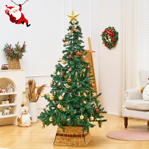 Meilleur prix : Collier de sapin carré en jacinthe d'eau avec ruban, base de support de sapin tressée, fabriqué au Vietnam - Product Image 3