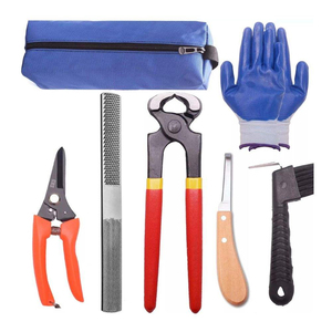 Kit complet de ferrage pour l'entretien équin : outils de coupe de sabots avec marteau, couteau, râpe et coupe-clous - Product Image 4