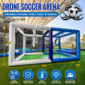 Arena <span class=keywords><strong>de</strong></span> Fútbol Inflable para Drones, 6x3x3m, Portátil, Segura, Fácil <span class=keywords><strong>de</strong></span> Inflar para Uso en Interiores y Exteriores, Ideal para Deportes con Drones - Product Image 2