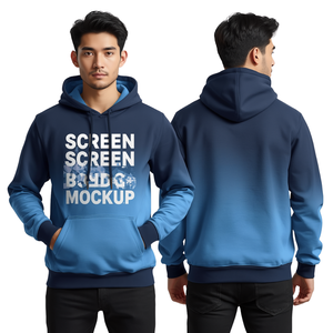 Sudadera con Capucha para Hombre, Estampado en Serigrafía, Color Degradado, Informal, de Algodón, con Diseño Gráfico, Cómoda para Uso Diario - Product Image 4