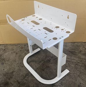 Taiwan-Made 6 stage 10" housing Water Filter Housing <b>Bracket</b> Stand type with pump and pressure gauge holes for RO System - Product Image 2