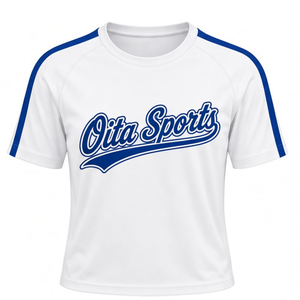 <b>White</b> Royal Blue Cheer Uniform Set Short Sleeve Top <b>Pleated</b> <b>Skirt</b> Team Sportswear Athletic Training Practice Performance Custom - Product Image 3