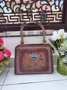 Bolso de Hombro de Cuero Genuino, Nuevo, Hecho a Mano, Estilo Bohemio, Diseño Occidental, Multiusos - Product Image 1