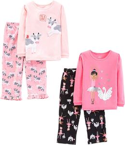 Pyjama à manches longues en coton épais unisexe de couleur unie avec impression intégrale Vêtements de nuit pour enfants pour l'automne et tous les âges - Product Image 6