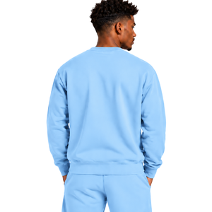 Sweat-shirt gris moyen pour homme, col rond, manches longues, pull décontracté en polaire, logo personnalisé, streetwear, vêtements de sport d'hiver, vente en gros - Product Image 2