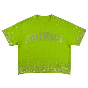 เสื้อยืดกราฟิกประดับเพชรทรงโอเวอร์ไซส์ แขนสั้น สไตล์สตรีทแวร์ ลายดาวสีน้ำเงิน คอกลม ผ้าเจอร์ซีย์คอตตอน สำหรับผู้ชาย - Product Image 2