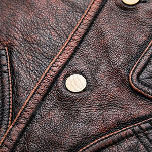 Veste en cuir d'agneau véritable pour homme, mode masculine, vente en gros, pour l'hiver, veste en cuir décontractée pour homme - Product Image 5