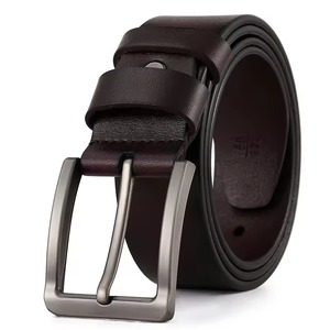 Ceinture en cuir de vache véritable pour homme, style business, boucle en acier personnalisée, ceintures de luxe haut de gamme - Product Image 4