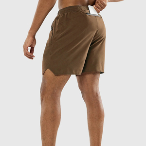 Pantalones Cortos Deportivos Casuales para Hombre 2025, con Logotipo Personalizado, Diseño Sólido, Cintura Media Elástica, Venta al Por Mayor, Teñido Liso, Ecológicos - Product Image 2
