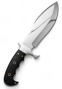 Cuchillo Utilitario de Hoja Fija Personalizado, Acero Inoxidable Pulido a Espejo, Mango de Micarta Negra, Herramienta de Corte para Exteriores - Product Image 4
