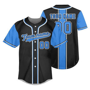 Camiseta de béisbol y softbol personalizable para hombre y mujer, 100% poliéster, transpirable, corta, personalizada con nombre y número del equipo, ropa deportiva - Product Image 6
