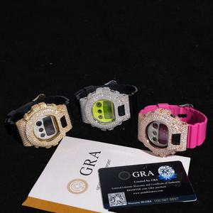 Kit de Modificación de Reloj DW6900 de Alta Calidad, Analógico, de Buceo, de 5 mm, de Acero Inoxidable de Lujo, Conversión Totalmente Metálica, Cristal de Zafiro, Aspecto de Diamante - Product Image 1