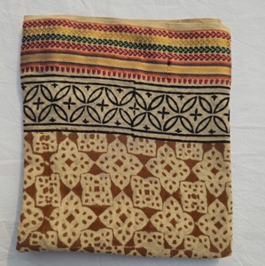 Bgaru Dabu Handmade Block Printed 100% Cotton Women Beach Pareo Long <b>Sarong</b> Bandeau Indian Scarf - Product Image 6