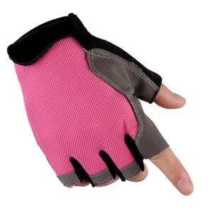 Gants de sport demi-doigts Geo Brothers en vinyle et maille respirante, légers, pour entraînement fitness, unisexe, noir, orange, gris, fermeture à enfiler - Product Image 4