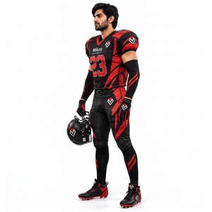 Tela cómoda adecuada para entrenamiento, práctica y juegos. Uniformes de fútbol americano de primera calidad, conjunto de camiseta y pantalones transpirables. - Product Image 6