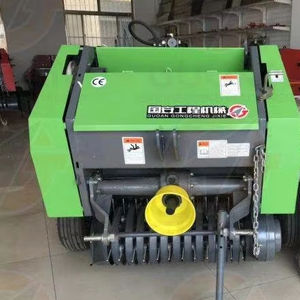 <b>Green</b> & Red Mini Round Pine Straw Baler Machine for Sale/Wheat Straw Baling Machine Affordable Price - Product Image 1