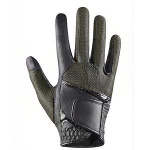 Gants d'équitation d'été demi-doigts en cuir PU respirant avec fermeture auto-agrippante, unisexe, pour usage extérieur, protection, vente en gros - Product Image 2