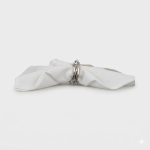 Derniers Anneaux de Serviette en Métal Feuille de Ginkgo Design Moderne pour Mariage, Événement, Fête, Dîner – Décoration de Table au Meilleur Prix - Product Image 5