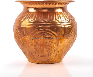 Olla de Cobre Puro para Almacenar Agua Potable, Olla de Cobre Ayurvédica para Desintoxicación Diaria, Uso en el Hogar, Cocina y Oficina - Product Image 5