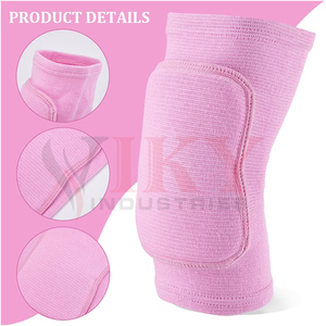 Meilleures ventes, nouvelle arrivée, genouillères de boxe épaisses en éponge rembourrée, équipement de protection pour les arts martiaux, entraînement de kickboxing, élastiques, rose clair - Product Image 4