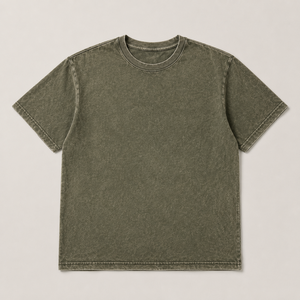 T-shirt Homme Col Rond Personnalisé 240 GSM, Lavage Vintage, Respirant, 100% Coton, Grammage Lourd, Coupe Oversize, Épaules Tombantes, Style Streetwear - Product Image 2