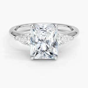 BOJ <b>Ring</b> 077 Radiant Cut 925 <b>Silver</b> Halo Prong Stone <b>Solitaire</b> Diamond <b>Ring</b> 2ct D Color VVS1 Moissanite GRA Certified Low Price - Product Image 1