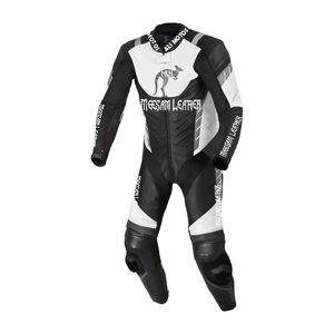 Combinaison de moto en cuir de course, combinaison de moto en cuir épais fabriquée au Pakistan, vêtements de moto, combinaison de course Kangaroo, qualité supérieure - Product Image 1