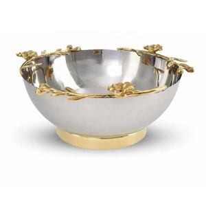 Cuenco decorativo de Metal martillado a mano con acabado de níquel, frutero moderno para mostrador de cocina - Product Image 6