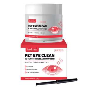 Poudre nettoyante pour les yeux des animaux Inedrims VC, 20g, utilisable toute l'année, pour chiens et chats - Product Image 1